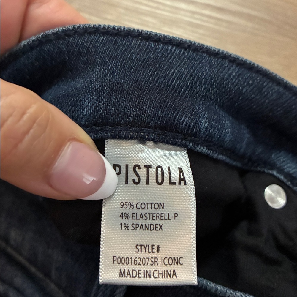 Pistola Women’s Straight leg Jeans Stretch denim Size 31 Dark wash High rise - Picture 4 of 10